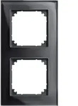 Merten 489203 Echtglasrahmen 2-fach, M-PLAN, Onyxschwarz
