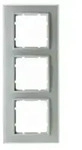 Berker 10136909 Glasrahmen 3-fach, B.7, Glas polarwei&szlig;/polarwei&szlig; matt