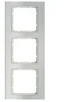 Berker 10133904 Rahmen 3-fach, B.3, Alu/polarwei&szlig; matt, Aluminium eloxiert