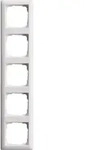 Gira 021504 Abdeckrahmen 5-fach , Standard 55, reinwei&szlig; seidenmatt