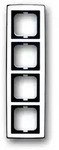 Busch-Jaeger 1724-80G Abdeckrahmen 4-fach, solo, chrom gl&auml;nzend