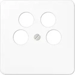 Jung CD561-4SAT2WW Abdeckung f&uuml;r 4-Loch SAT-TV-Steckdose (Axing) 4-fach,