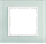 Berker 10116909 Glasrahmen 1-fach, B.7, Glas polarwei&szlig;/polarwei&szlig; matt