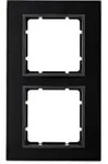 Berker 10126616 Glasrahmen 2-fach, B.7, Glas schwarz/anthrazit matt