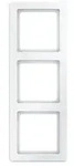 Berker 10136089 Rahmen 3-fach, Q.1, polarwei&szlig; samt
