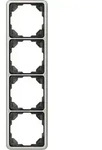 Jung CD584PT Rahmen 4-fach, senkrechte und waagerechte Montage, Aluminium eloxiert,