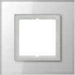 Jung LSP981GLWW Glasrahmen 1-fach, senkrechte und waagerechte Montage, Glas, LS PLUS,