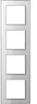 Jung AC584GLWW Glasrahmen 4-fach, senkrechte und waagerechte Montage, Glas, A