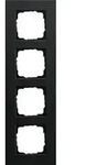 Gira 0214126 Abdeckrahmen 4-fach, Gira Esprit, Aluminium schwarz (eloxiert)