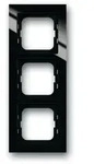 Busch-Jaeger 1723-281 Abdeckrahmen 3-fach, Busch-axcent, schwarz gl&auml;nzend