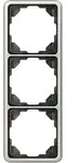 Jung CD583PT Rahmen 3-fach, senkrechte und waagerechte Montage, Aluminium eloxiert,