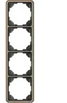 Jung CD584GB Rahmen 4-fach, senkrechte und waagerechte Montage, Aluminium eloxiert,