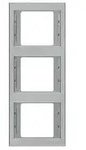 Berker 13337004 Rahmen 3-fach senkrecht, K.5, Edelstahl, Metall mattiert