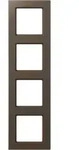 Jung AC584MO Rahmen 4-fach, senkrechte und waagerechte Montage, Duroplast...