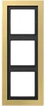 Jung MED2983C Rahmen 3-fach, senkrechte und waagerechte Montage, Messing, LS-DESIGN,