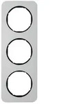 Berker 10132184 Rahmen 3-fach, R.1, Alu/schwarz