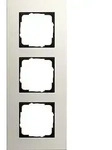 Gira 0213220 Abdeckrahmen 3-fach, Gira Esprit, Linoleum-Multiplex hellgrau