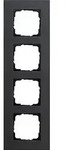 Gira 0214226 Abdeckrahmen 4-fach, Gira Esprit, Linoleum-Multiplex anthrazit