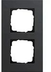 Gira 0212226 Abdeckrahmen 2-fach, Gira Esprit, Linoleum-Multiplex anthrazit