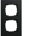 Gira 0212126 Abdeckrahmen 2-fach, Gira Esprit, Aluminium schwarz (eloxiert)