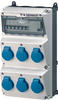 Mennekes 930001 AMAXX Steckdosen-Kombination, IP44, 6x Schutzkontakt