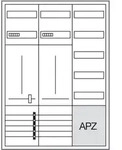 Hager ZB333U25N Z&auml;hlerschrank 2 ZP 3-Punkt-Befestigung