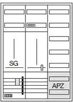 Hager ZB332U19LS Z&auml;hlerschrank 1 ZP 3-Punkt-Befestigung