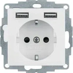 Berker 48031909 Schutzkontakt-Steckdose / USB A-A, S.1/B.x, polarwei&szlig; matt