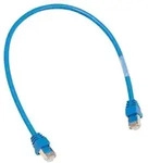 Hager ZZ45WAN100 Patch-Leitung mit 2xRJ45 Stecker f&uuml;r WAN-Anwendung, Farbe blau, 1 m