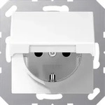 Jung A1520BFKLWW Schutzkontakt-Steckdose, Klappdeckel, Thermoplast, Serie A,