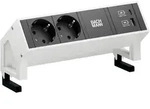 Bachmann 902.932 Steckdosenleiste DESK2, 2x Schutzkontaktsteckdose, 1x USB A/C 22 W,