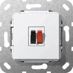 Gira 569203 Lautsprecheranschluss 1-fach Einsatz reinwei&szlig; gl&auml;nzend
