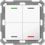 MDT BE-TAL55T4.01 KNX Taster Light 55 4-fach, RGBW, mit Temperatursensor, Reinwei&szlig;