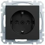 Merten MEG2301-0403 Schutzkontakt-Steckdose, Steckklemmen, System M, schwarz matt