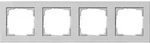 Gira 021437 Abdeckrahmen 4-fach, Gira E2, grau matt