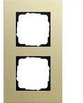 Gira 0212217 Abdeckrahmen 2-fach, Gira Esprit, Aluminium Hellgold (eloxiert)