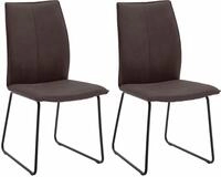 NIEHOFF SITZM&Ouml;BEL Polsterstuhl "Capri" (Set) 2 Stk.Kufengestell aus Eisen, Bezug in