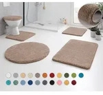 Badematte KLEINE WOLKE "RELAX, Badvorleger, Badezimmer Teppich" Gr. 5, grau (taupe),