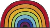 wash+dry by Kleen-Tex Fu&szlig;matte "Round Rainbow" halbrund 7 mm H&ouml;he Schmutzfangmatte,