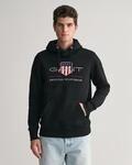 Hoodie GANT "REG ARCHIVE SHIELD HOODIE", Herren, Gr. S, schwarz, Sweatware,