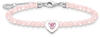 Armband THOMAS SABO "Herz mit pinken Perlen, A2092-035-9-L19V" Armbänder Gr. 19,