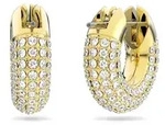 Paar Creolen SWAROVSKI "Dextera Creolen", gold (gelbgoldfarben, kristallwei&szlig;,