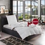 RIBECO Daunenbettdecke "Ella, Bettdecke GRATIS dazu 1x Handtuch" extrawarm...