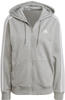 Kapuzensweatshirt ADIDAS SPORTSWEAR "W 3S FT FZ R HD" Gr. XL, grau (medium grey