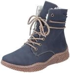 Winterboots RIEKER, Damen, Gr. 36, blau (dunkelblau), Lederimitat, Schuhe