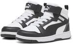 Sneaker PUMA "Rebound V6 Mid Sneakers Kinder", Kinder, Gr. 28, schwarz-wei&szlig; (wei&szlig;