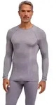 Langarmshirt FALKE "FALKE Langarmshirt", Herren, Gr. S, grau (grau, heather...