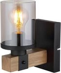 GLOBO LIGHTING Wandleuchte "LILA", schwarz matt, 1, H: 22,5cm, 1 Stk., Leuchten,