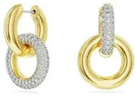 Paar Creolen SWAROVSKI "DEXTERA INTERLINKED", gelb (gelbgoldfarben, metallfarben,