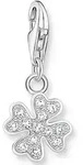 Charm-Einh&auml;nger THOMAS SABO "Kleeblatt", bunt (silberfarben, wei&szlig;, wei&szlig;),...